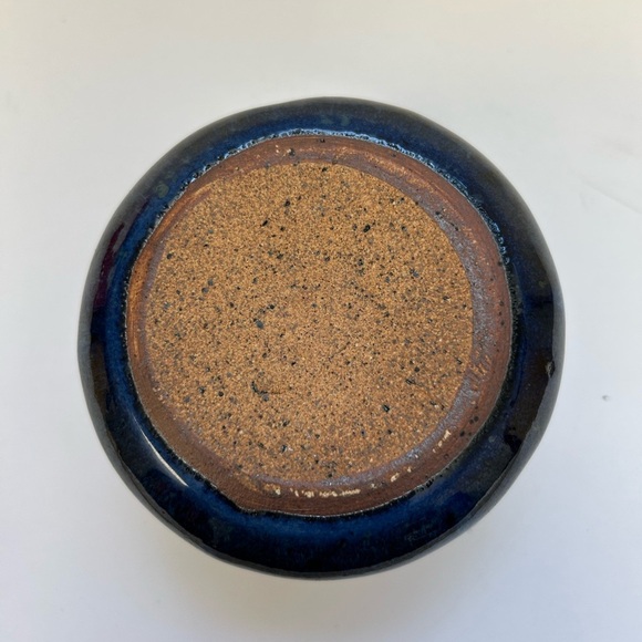 Blue and Brown Studio Pottery Small Vase - Picture 3 of 5